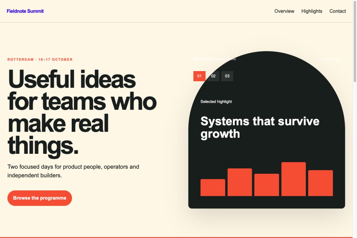 Aperçu du produit: Fieldnote Summit